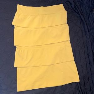 Sexy & Comfy Mustard tone Layered Skirt